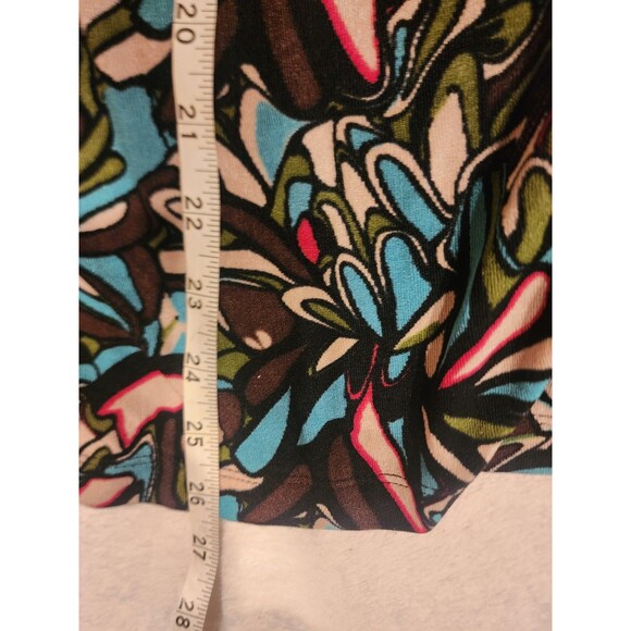 Chicos Traveler Colorful Art Abstract  2 Piece Open Front Cardigan And Tank Sz 3 - Picture 3 of 7